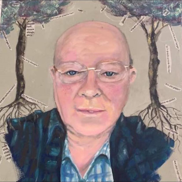 painting of poet richard monro by Rose McBain Johnston
